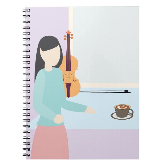 Ochtendkoffie bij het raam notitieboek (Voorkant)