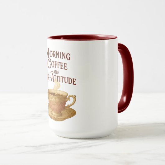 Ochtendkoffie en Gr-Attitude Mok (Voorkant rechts)