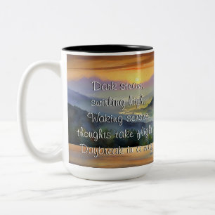 Ochtendkoffie Haiku Tweekleurige Koffiemok