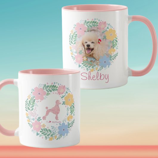 Ochtendkoffie & Honden: Aangepaste Poodle-foto & n Mok