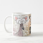 Ochtendkoffie met Chinese Crested Dogs Koffiemok (Links)