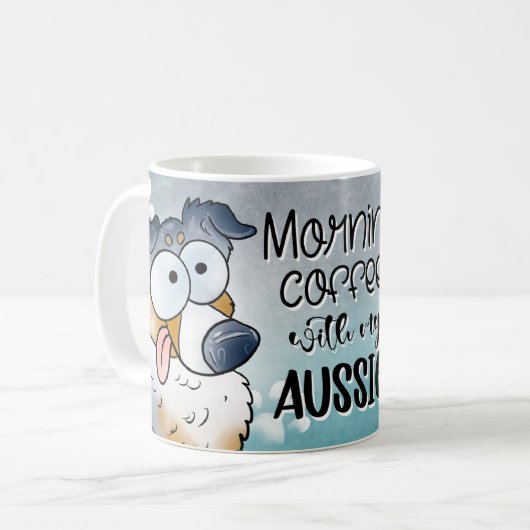 Ochtendkoffie met mijn Aussie Koffiemok (Voorkant links)