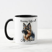 Ochtendkoffie met mijn herder modern mok (Links)