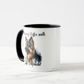 Ochtendkoffie met mijn herder modern mok (Voorkant links)