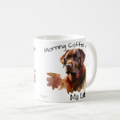 Ochtendkoffie met My Labrador Modern Mok (Voorkant rechts)