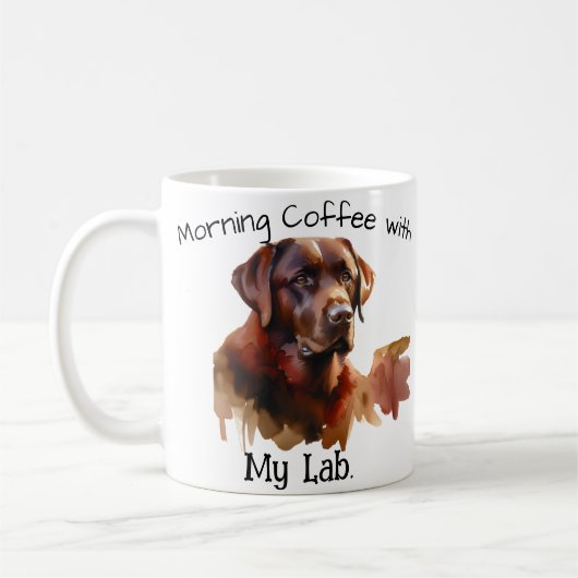 Ochtendkoffie met My Labrador Modern Mok (Links)