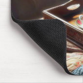 Ochtendkoffie op een ontbijtdienblad muismat (Hoek)