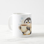 Ochtendkoffie Pinguïn Koffiemok (Voorkant links)