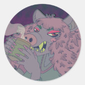Ochtendkoffie Ronde Sticker (Voorkant)