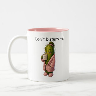 Ochtendkoffie Schattige Augurk Tweekleurige Koffiemok