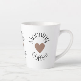 Ochtendkoffiehart, cadeau voor koffieliefhebber latte mok