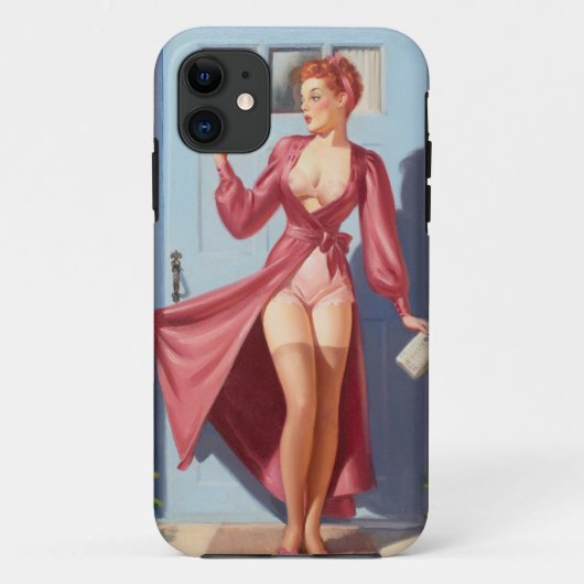 Ochtendkrant Pin-Up Meisje Case-Mate iPhone Case (Achterkant)