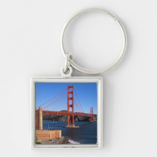 Ochtendlicht baadt de Golden Gate Bridge Sleutelhanger (Voorkant)