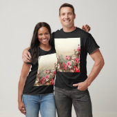 Ochtendlicht, bloeiende roze kosmos. t-shirt (Unisex)