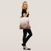 Ochtendlicht, bloeiende roze kosmos. tote bag (Op model)
