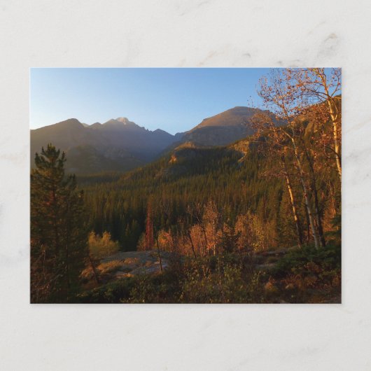 Ochtendlicht op de Rocky Mountains in de herfst Briefkaart (Voorkant)