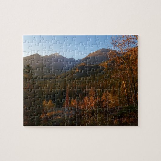 Ochtendlicht op de Rocky Mountains in de herfst Legpuzzel (Horizontaal)