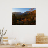 Ochtendlicht op de Rocky Mountains in de herfst Poster (Keuken)