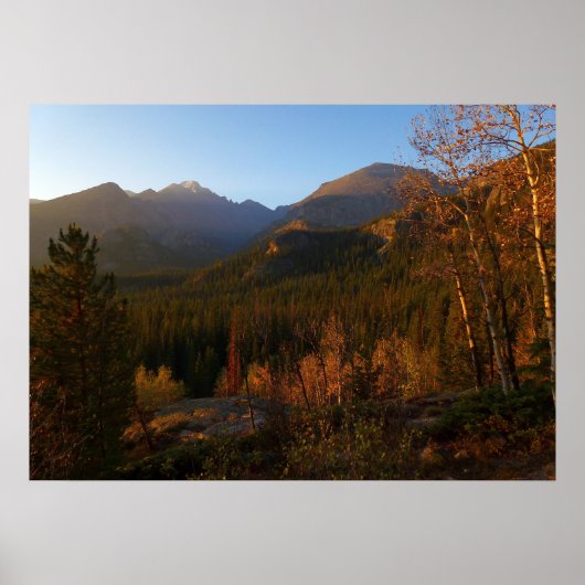 Ochtendlicht op de Rocky Mountains in de herfst Poster (Voorkant)