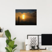 Ochtendlicht over stilstaand water poster (Thuiskantoor)
