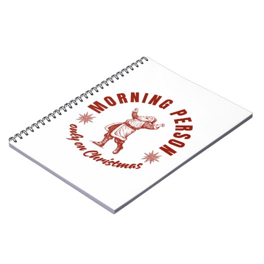 ochtendmens kerst notitieboek (Linkerzijde)