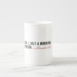 Ochtendmens op 25 december, leuke kerst porselein kop