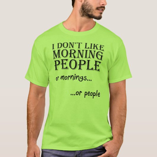 Ochtendmensen T-shirt (Voorkant)