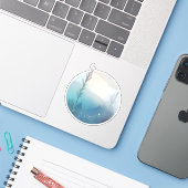 Ochtendmist boven Blue Hills Sticker (Laptop met iPhone)