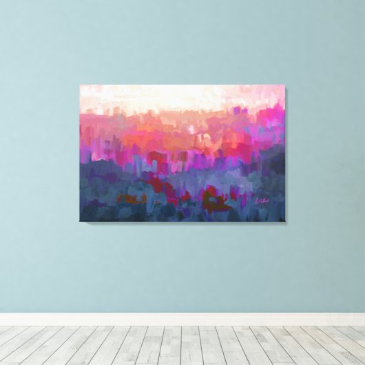 OCHTENDMIST CANVAS AFDRUK (Insitu (Houten vloer))