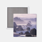Ochtendmist langs de Oregon kust bij Nesika, Magneet (Voorkant / Achterkant)