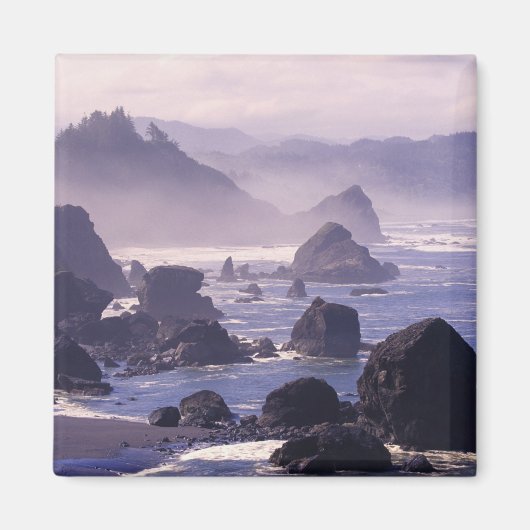 Ochtendmist langs de Oregon kust bij Nesika, Magneet (Voorkant)