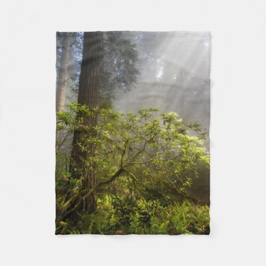 Ochtendmist op Rhododendron Fleece Deken (Voorkant)