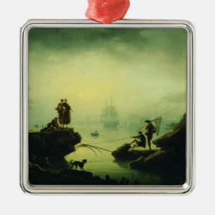 Ochtendmist op zee door Joseph Vernet  Metalen Ornament