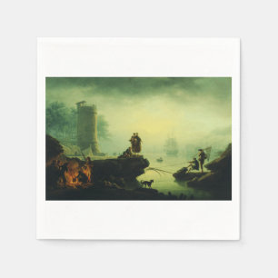 Ochtendmist op zee door Joseph Vernet  Servet