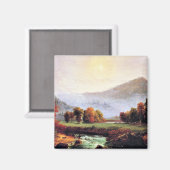 Ochtendmist stijgt in New Hampshire Magneet (Voorkant / Achterkant)