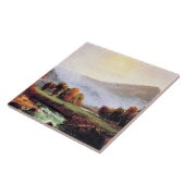 Ochtendmist stijgt in New Hampshire Tegeltje (Zijkant)