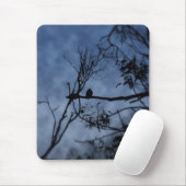 Ochtendmist Vogel op Takken  Muismat (Met muis)