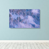 Ochtendmist (Winter) Canvas Afdruk (Insitu (Houten vloer))