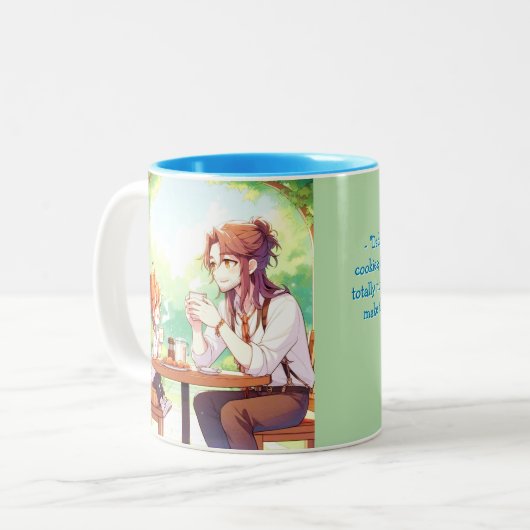 Ochtendmomenten - Chibi vader & kind koffie Mok (Voorkant links)