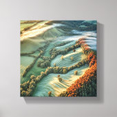 Ochtendnevel boven Rolling Hills Canvas Afdruk (Voorkant)