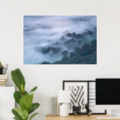 Ochtendnevel die door bomen rolt poster (Thuiskantoor)
