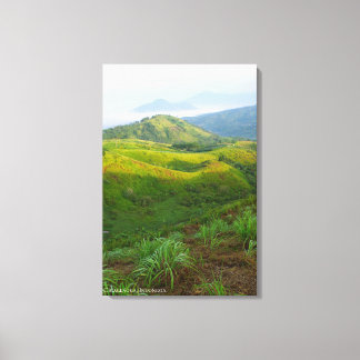 Ochtendnevel Mist Nevelig Heellandschap Fotografie Canvas Afdruk