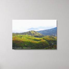 Ochtendnevel Mistige Heuvellandschap Fotografie Canvas Afdruk