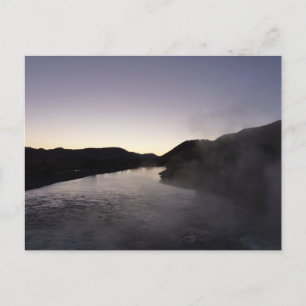 Ochtendnevel op de Jackson-rivier bij Grand Teton Briefkaart