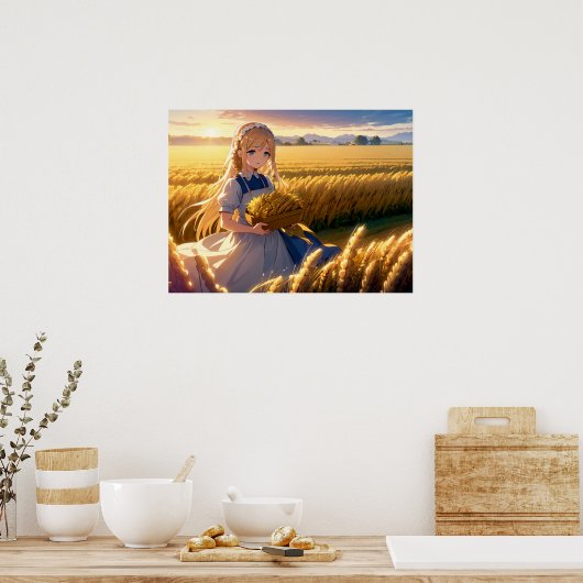 Ochtendoogst: Anime Fields Poster (Keuken)