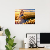 Ochtendoogst: Anime Fields Poster (Thuiskantoor)