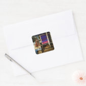 Ochtendpauze Vierkante Sticker (Envelop)