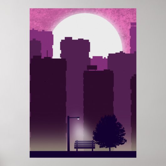 Ochtendposter in de stad poster (Voorkant)