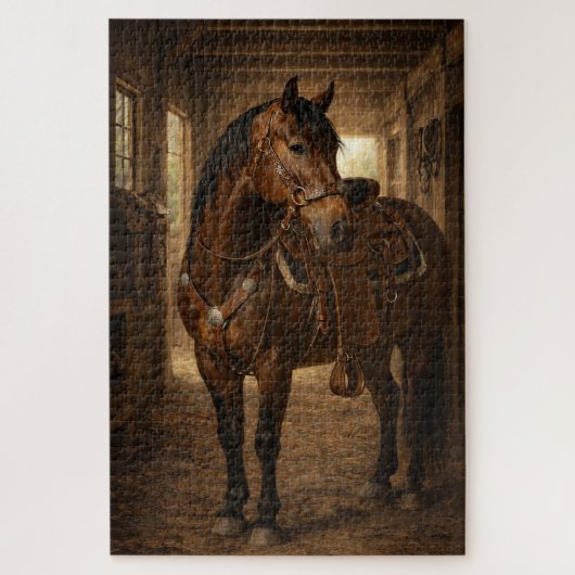 Ochtendrit | Paard Kunst | Puzzel (Verticaal)