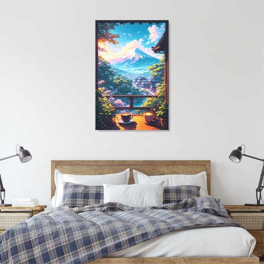 Ochtendrust over Fuji Canvas Afdruk (Insitu (Slaapkamer))